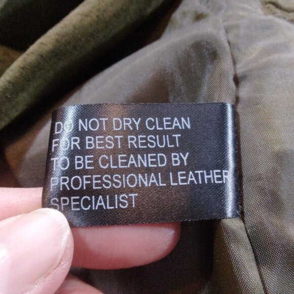 Pretty Face Olive/Army Green Suede Button Front Jacket/Coat Size Small - Picture 12 of 12